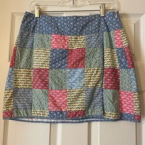 Vineyard Vines Colorful Patchwork A-Line Skirt